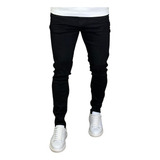 Calça Preta Masculina Super Skinny Jeans Com Lycra Estica To