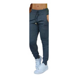 Calça Ribana Feminina Jogger Moletom Cordão E Bolso Lateral 