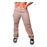 Calça Wide Leg Feminina Pantalona Cintura Alta Sarja Premium