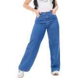 Calça Wide Leg Jeans Pantalona Destroyed