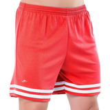 Calção Shorts Masculino Plus Size Futebol M Ao Eg4 Vermelho