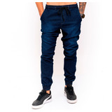 Calças Jeans Camuflada Masculina Jogger Com Punho Elastico