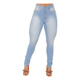 Calças Jeans Feminina Hot Pants Skinny Cintura Alta 