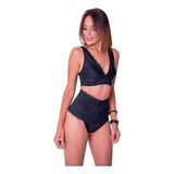 Calcinha Cós Alto Modeladora Renda Fio Dental Biobela 1613f