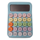 Calculadora Colorida De Mesa Simples 12 Digitos Pequena Cor Azul-claro