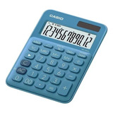 Calculadora Compacta Casio De Mesa C/ Visor Amplo 12 Dígitos Cor Azul