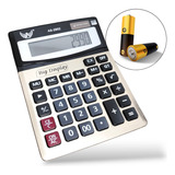 Calculadora De Mesa Tela E Teclado Grande Com Pilha Incluso