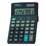 Calculadora Truly Modelo 812b-12 Com 12 Digitos Cor Preto