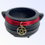 Caldeirão Bruxa Wicca Panela De Ferro Pentagrama 100 Ml