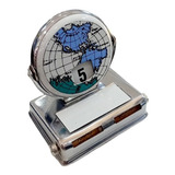 Calendário De Mesa Farol Metal Rotativo Globo Anos 80