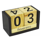 Calendário Permanente 3d De Madeira Decorativo