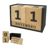 Calendário Permanente De Madeira Decorativo 6 Peças