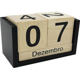 Calendário Permanente Para Mesa De Madeira Home Office Decor