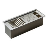Calha Canal Organizador Escorredor Inox Umida 44x17cm Ludrio