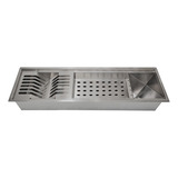 Calha Canal Organizador Escorredor Úmida Inox Casinox