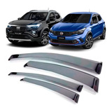 Calha Chuva 100% Acrílica Vários Carros Fumê 4 Peças