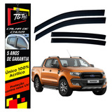 Calha De Chuva Defletor Acrilico Fume Ford Ranger Cd 13/16