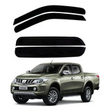 Calha De Chuva Mitsubishi L200 Triton 2008 2009 2010 2011 2012 2013 2014 2015 E 2016 Jogo Com 4 Peças