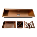 Calha Gourmet Canal Organizador Escorredor Úmida Rosê 60cm