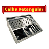 Calha Pia Retangular C/apoio P Pratos Canal 45cmx36cm