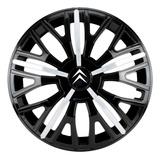 Calota Aro 14 Triton Sport Black Silver 4508 Citroen C3 E C4