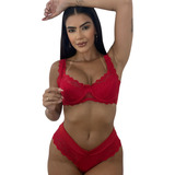 Calsinha Sexy + Sutiã Kit Lingerie Sensual Confortável Luxo