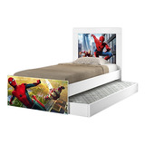 Cama Auxiliar Hom. Aranha E Hom. De Ferro C/ 1 Colchão