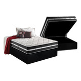 Cama Baú Casal: Colchão Molas Anjos Superlastic Classic+box