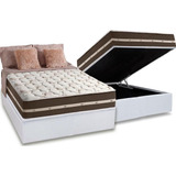 Cama Baú Casal: Colchão Molas Anjos Superlastic Classic+box