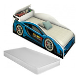 Cama Berço Carro Branco Infantil Baú