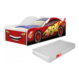 Cama Berço Carro Infantil Com Colchão Menino Mcqueen Herois Para Criança Quarto Do Bebê Vermelho