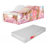 Cama Berço Infantil Princesa Menina Com Colchão Frete Grátis
