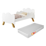 Cama Berço Montessoriana C/ Colchão Proteção Nuvem Angel
