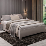 Cama Box 1,60 Base Resistente Para Colchão Queen Com Pés