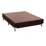 Cama Box Base Casal Suede Marrom (128x30)ortobom