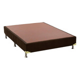 Cama Box Base Casal Suede Marrom (138x20)ortobom