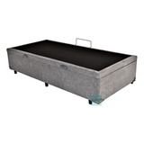 Cama Box Baú Solteiro 88x188 Fabricação Própria Cor Suede Cinza