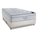 Cama Box Casal: Colchão Molas Ortobom Superpocket Freedom+ba