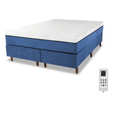 Cama Box Colchão Queen Com Bio Massageador Cromo - Elegancy