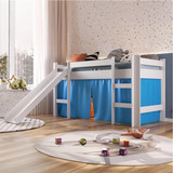 Cama C/ Escorregador E Cabana Solteiro 78 Branco Eleven
