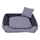Cama Cachorro Pequeno Gato Estampada Confortável Algodão Cor Azul