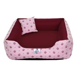 Cama Caminha Pet Para Cachorro E Gato - Tamanho M 60x60 Cor Coroa Rosa