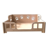 Cama Caminha Sofá Casa Para Pet, Cachorro, Gato, Em Mdf Crú