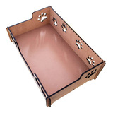 Cama Caminha Sofá Casa Pet Cachorro Gato Mdf Crú 50x30 Cm