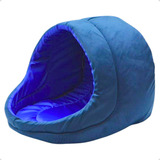 Cama Caminha Toca Toquinha Iglu Médio Casinha Petliz P/ Cachorro E Gato Pet Cor Azul