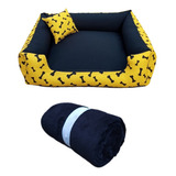 Cama De Cachorro Caminha Pet Pra Cachorro Ou Gato 60x60 Cor Amarelo E Preto