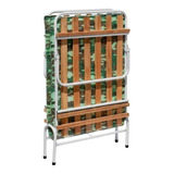 Cama Dobrável Camping Pescaria Portátil Solteiro C/ Colchão