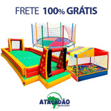 Cama Elástica 3,10+piscina 2x2+fut Sab. 10x5 Frete Grátis