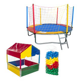Cama Elástica Pula Pula 2,30m + Piscina De Bolinhas 1,00m