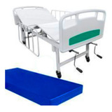 Cama Hospitalar Fowler 2 Manivelas 6 Movimentos +colchão D28